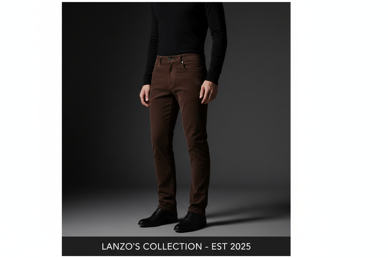 LANZO'S COLLECTION – Slim Fit Corduroy Pants