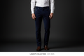 LANZO'S COLLECTION – Slim Fit Corduroy Pants – Navy