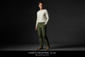 LANZO'S COLLECTION – Slim Fit Corduroy Pants – Olive