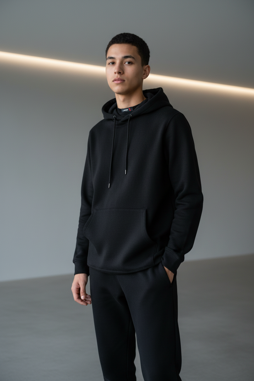 Premium Hoodie - Collar Branding Only