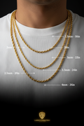 Gold Rope Chain — 4mm / 26in