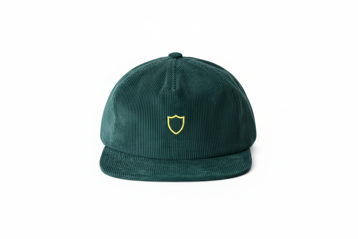 LC Shield Corduroy Cap — Forest Green