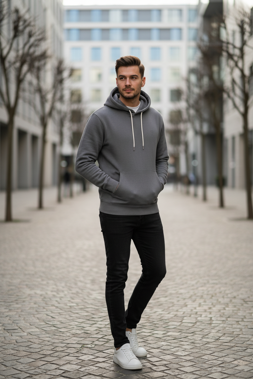 Premium Hoodie - Embossed Chest Logo