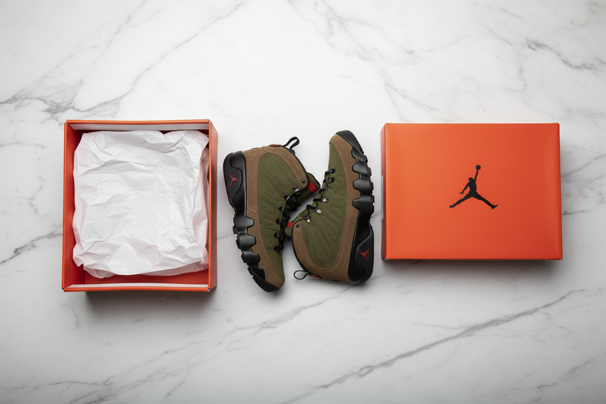 Nike Air Jordan 9 Olive — Authentic Unboxing