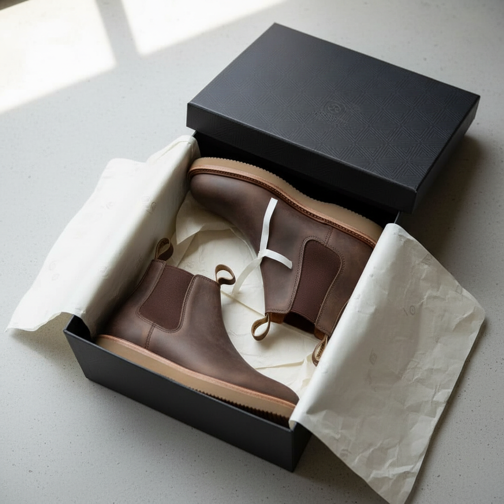 LANZO Premium Chelsea Boots - Brown Leather