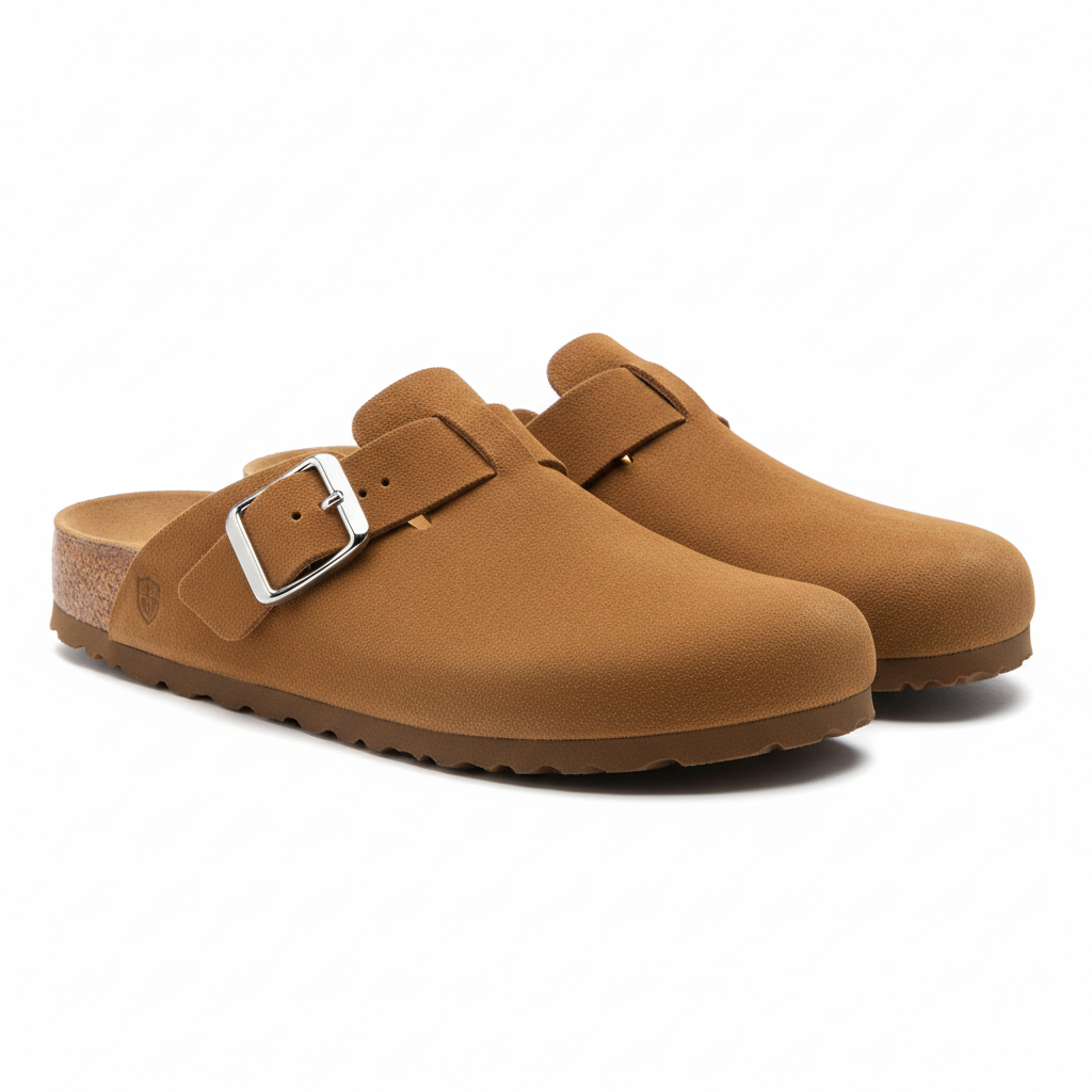 Suede Clogs Premium with Adjustable Buckle