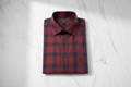 Men's Premium Button-Down Shirts — Red Plaid