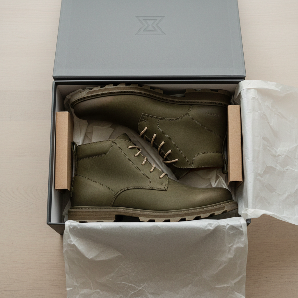 LANZO Rugged Chukka Boots - Olive Green