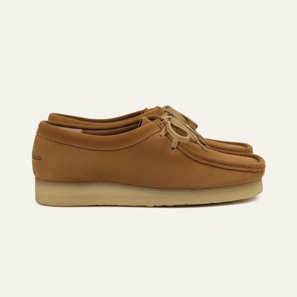 Suede Wallabee Clarks Moccasin — Tan