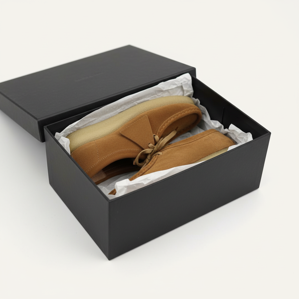 Suede Wallabee Clarks Moccasin — Tan
